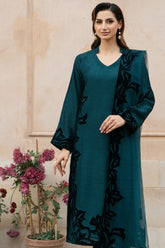 Natasha Kamal - AVALON - teal - Silk & Net - 3 Piece